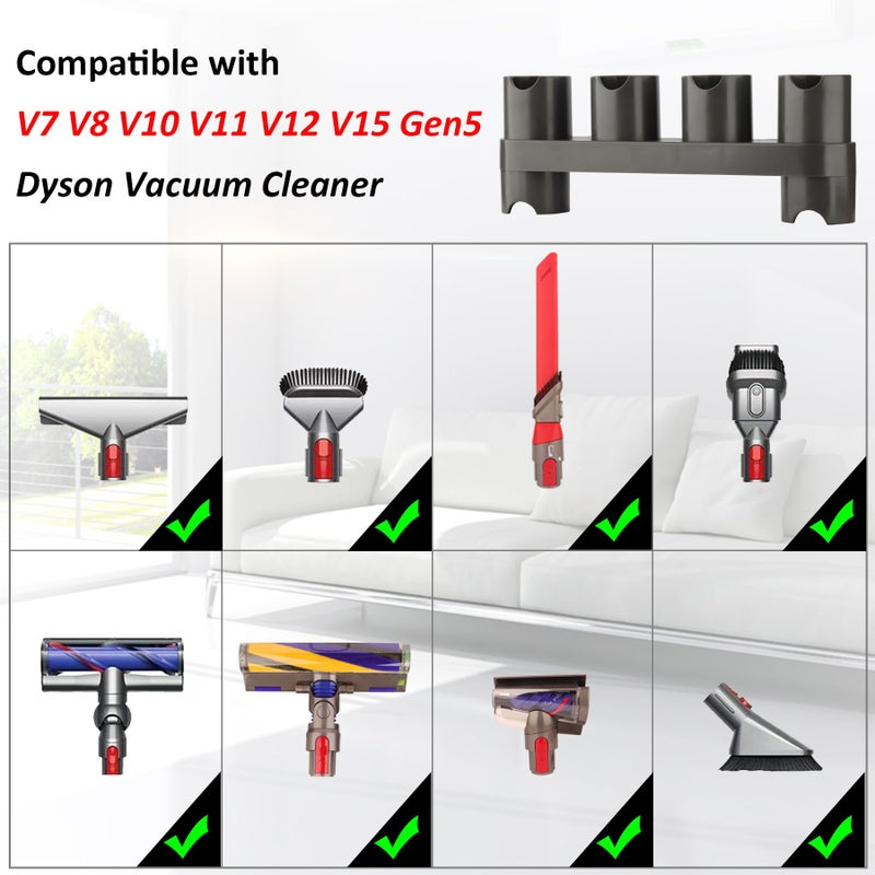 AINUO YYSU Accessories Holder for Dyson - Attachment Holder Docking Station for Dyson GEN5 V15 V12 V11 V10 V8 V7 Vacuum Cleaner (6 Storage Sockets) - Image 2